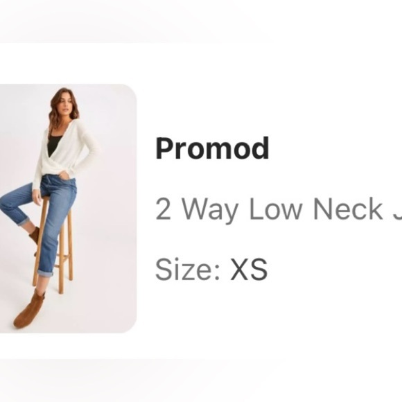 🇫🇷Promod Reversible Wool Sweater/Jumper- Small - Picture 4 of 5